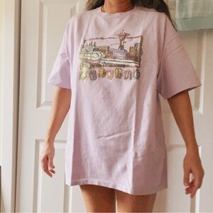 Vintage 90’s Seattle city‎ scene travel puffy souvenir tee 2XL